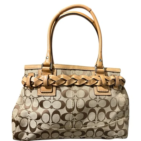 Coach Tan and Brown Satchel - Picture 2 of 7